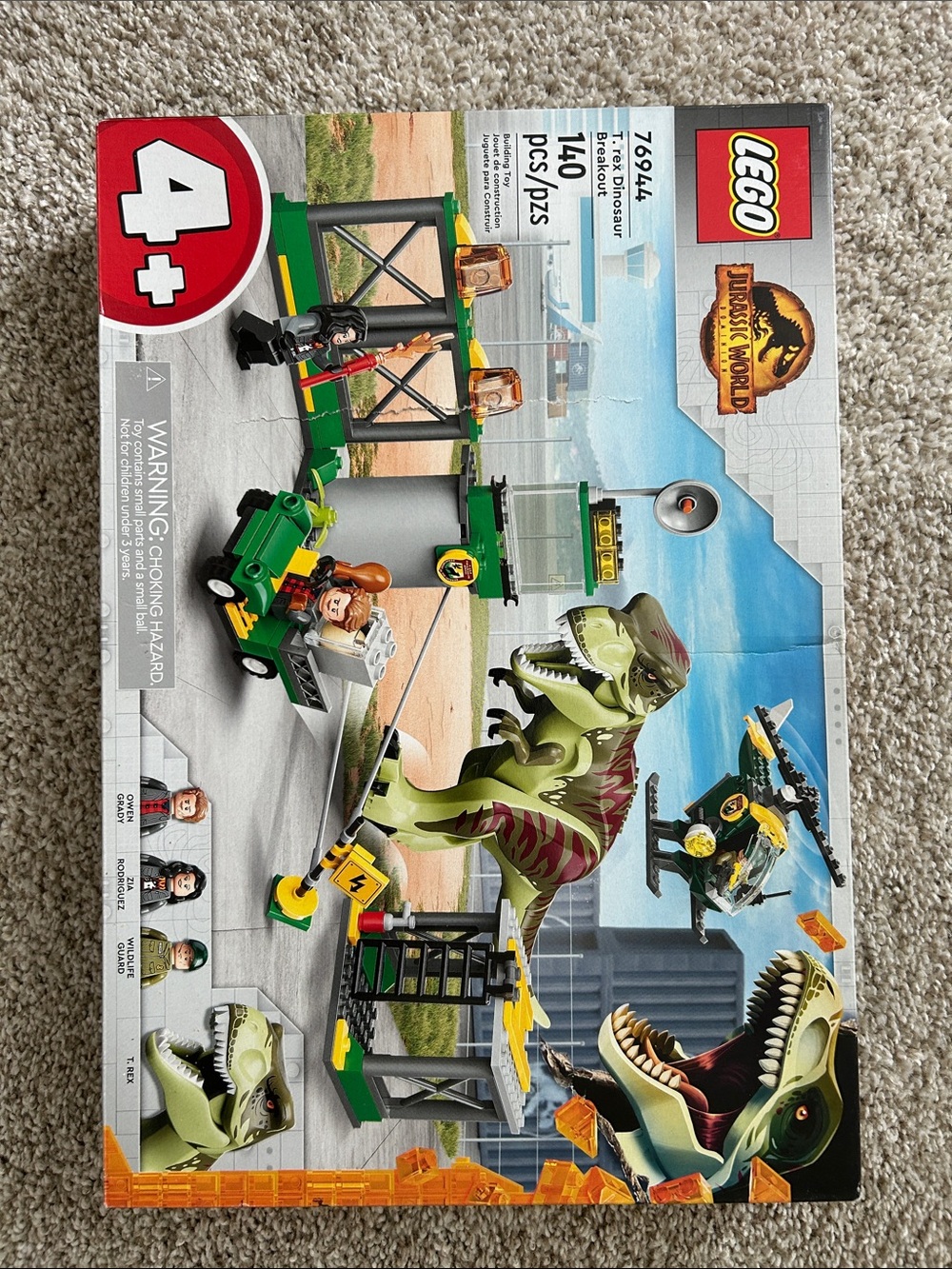 LEGO Jurassic World Green and Tan T. Rex Chase Set